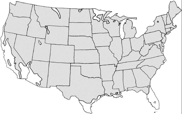 Shaded area represents potential planting range.