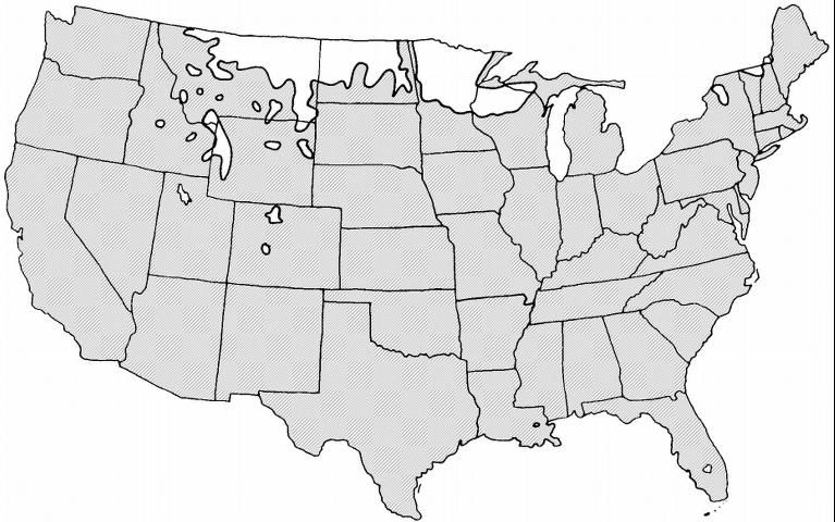 Figure 1. Shaded area represents potential planting range.