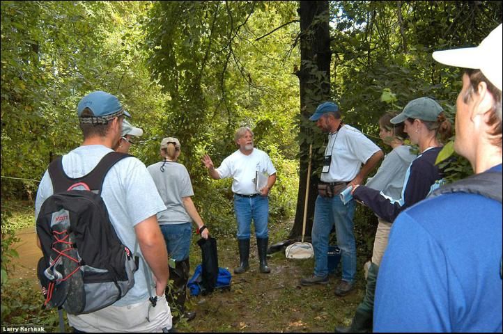 Figure 1. Natural resource professionals give presentations in a variety of locations to a variety of people.