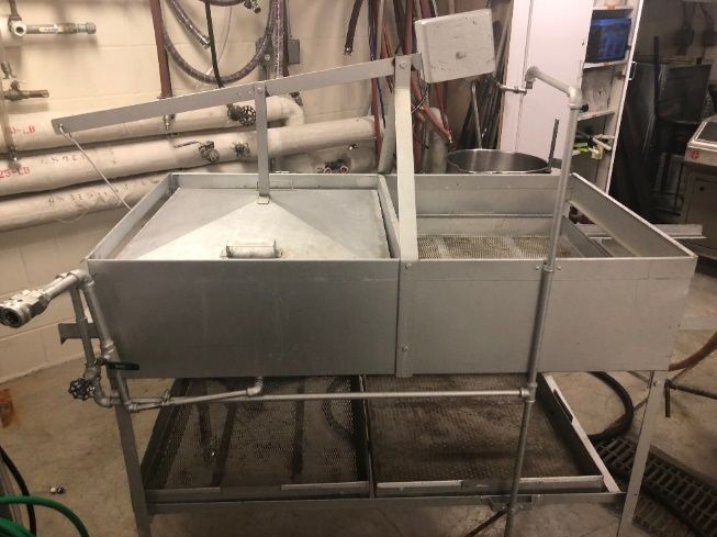 Steam blanching unit.