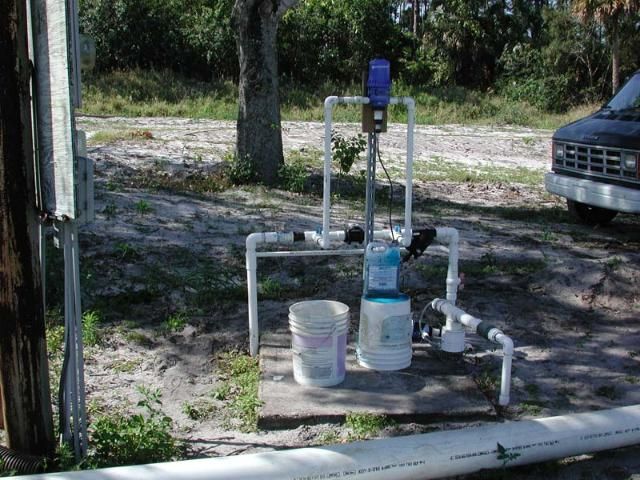 Figure 5. Injection made possible with a Dosatron.