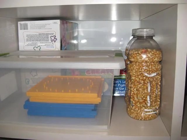 Figure 12. Store any items cockroaches will eat, including art supplies, in sealed containers.