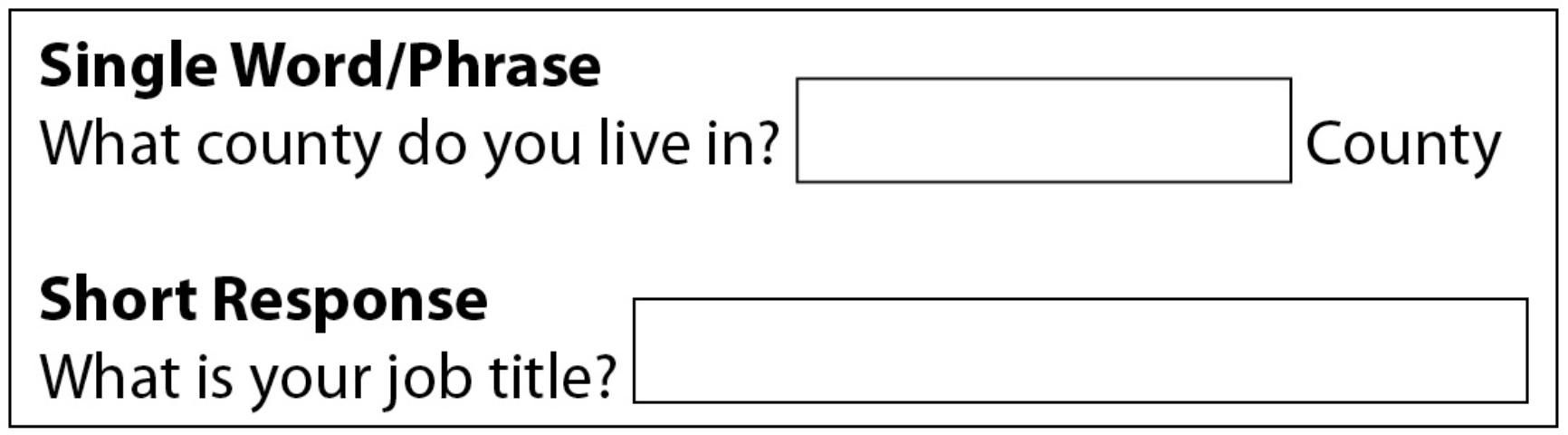 Figure 3. Example of open-ended questions that can be coded for quantitative analyses.