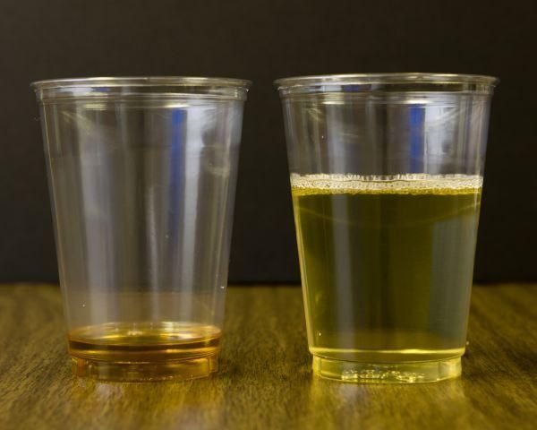 Figure 5. Undiluted and diluted solution formulation.