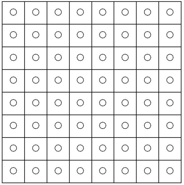 Figure 1. Grid,centered soil sampling.