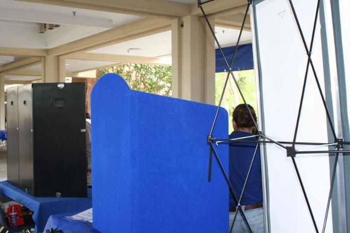 Figure 1. Displays can be made of a variety of materials, ranging from cardboard to felt-covered wood.